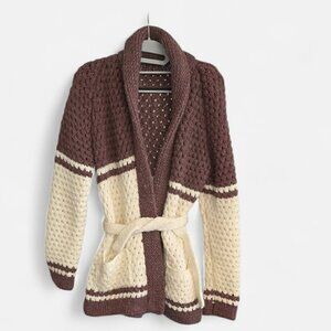 Handmade Vintage Cardigan Sweater 70s Cottagecore
